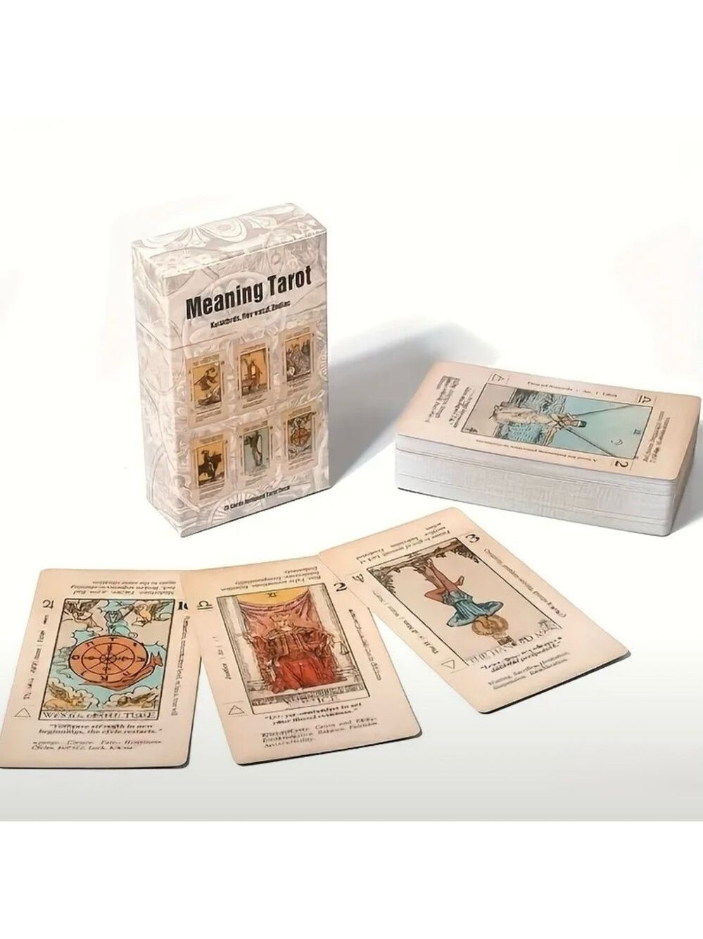 Meaning Tarot Antiqued Style card deck